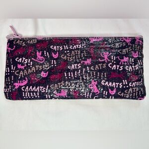 Cats‎ in the Bag! Recycled material  zipper closure bag 8.5” x 4”